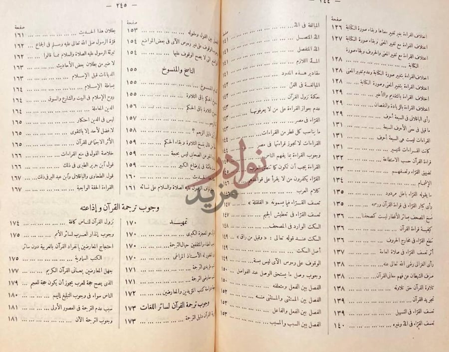 فهرس كتاب الفرقان