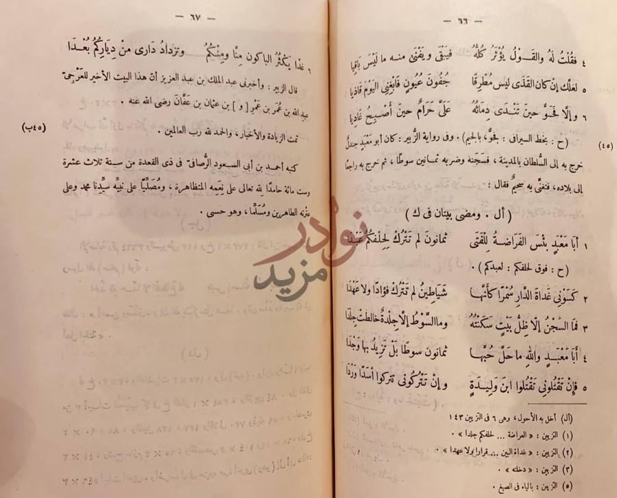 صفحة داخلية كتاب ديوان سحيم عبد بني الحسحاس