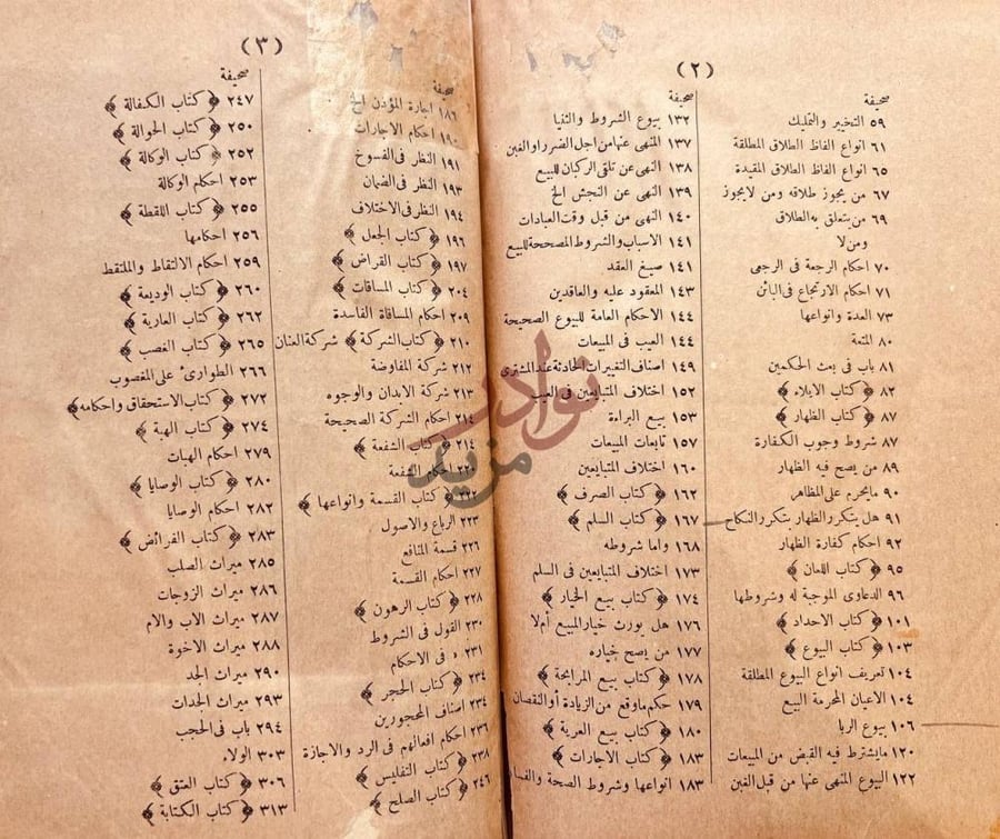فهرس كتاب بداية المجتهد ونهاية المقتصد فهرست