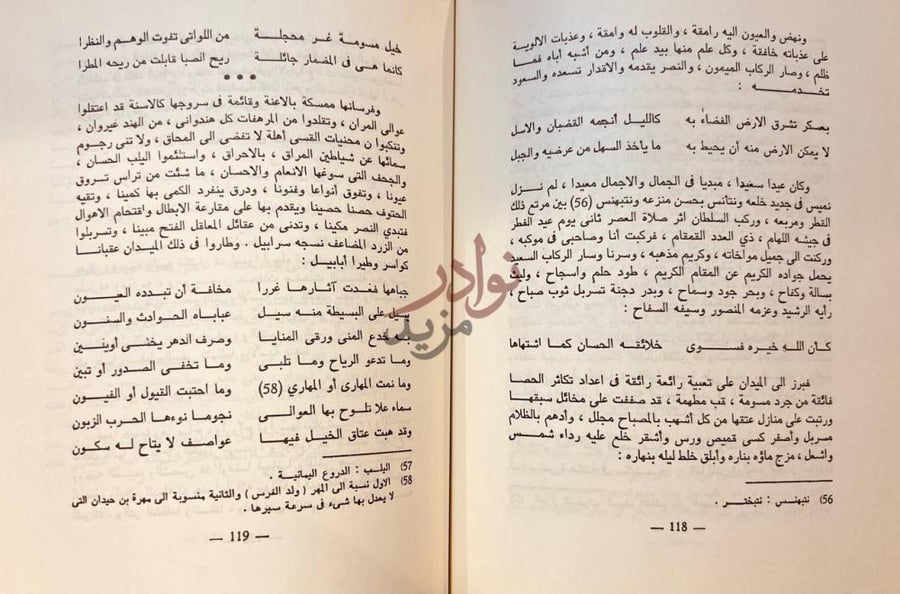 صفحة داخلية كتاب تاريخ المفرق في تحلية علماء المشرق