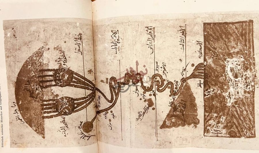 صفحة داخلية كتاب صورة الارض من المدن والجبال والبحار والجزائر