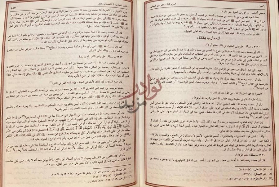 صفحة داخلية كتاب المحلى شرح المجلى كتاب المحاربين