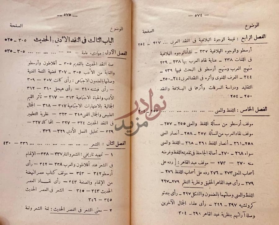 فهرس كتاب المدخل الى النقد الادبي الحديث فهرس الموضوعات