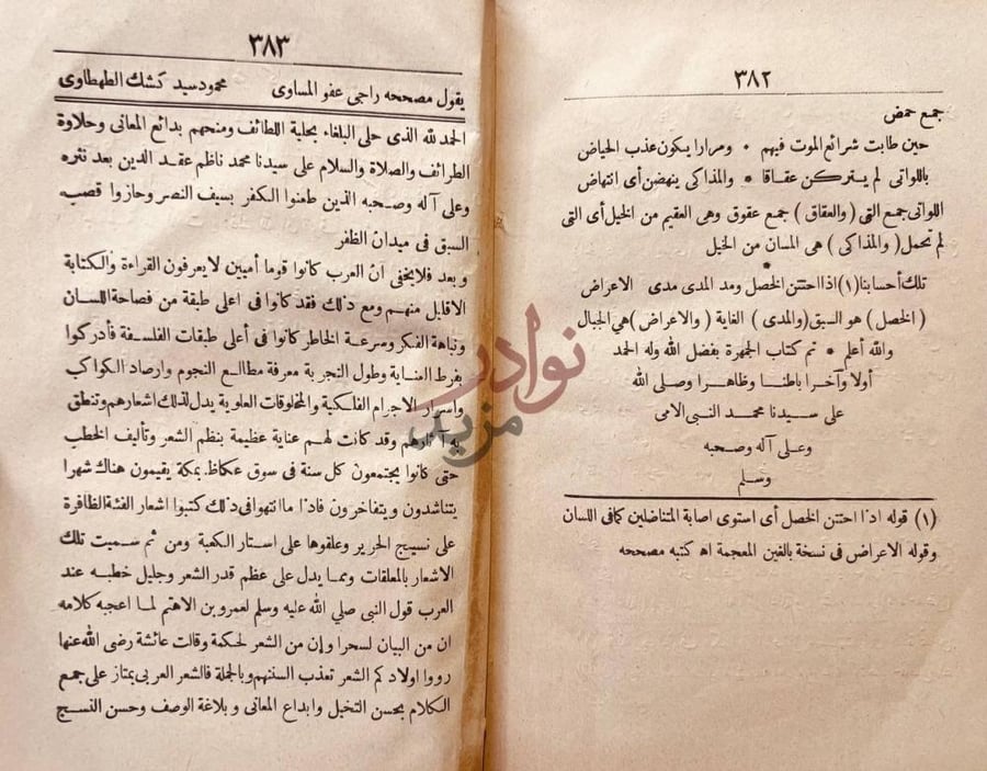 صفحة داخلية كتاب جمهرة اشعار العرب جمع حمض