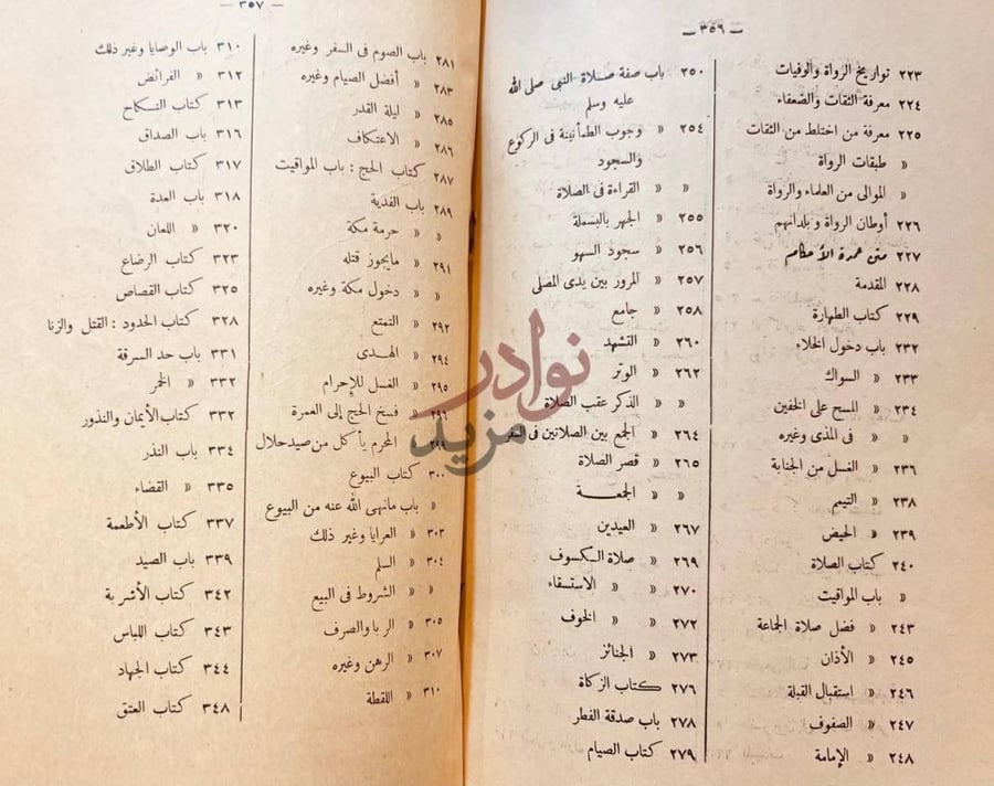 فهرس كتاب نفائس فهرس أبواب متن عمدة
