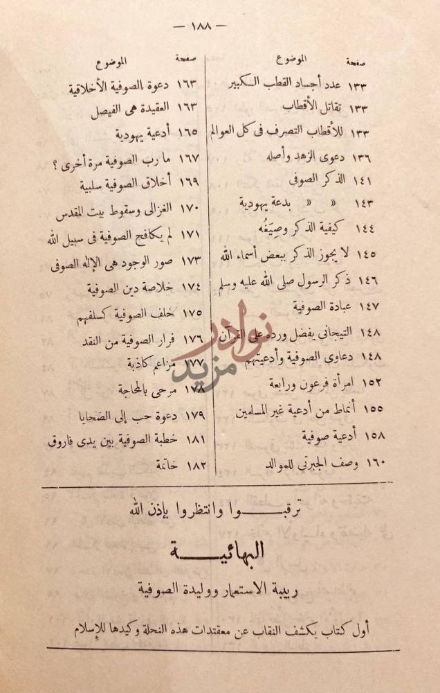 فهرس كتاب هذه هي الصوفية الموضوع صفحة