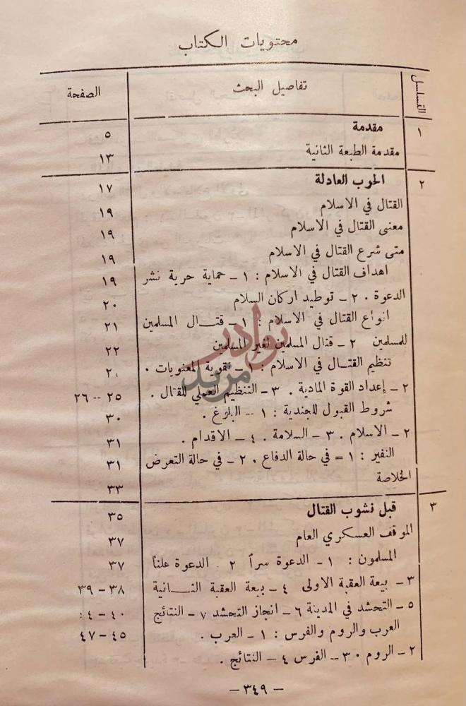 فهرس كتاب الرسول القائد محتويات الكتاب