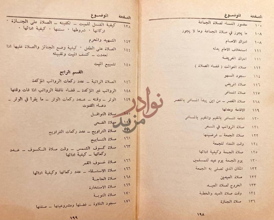 فهرس كتاب مختصر المقنع الموضوع الصفحة