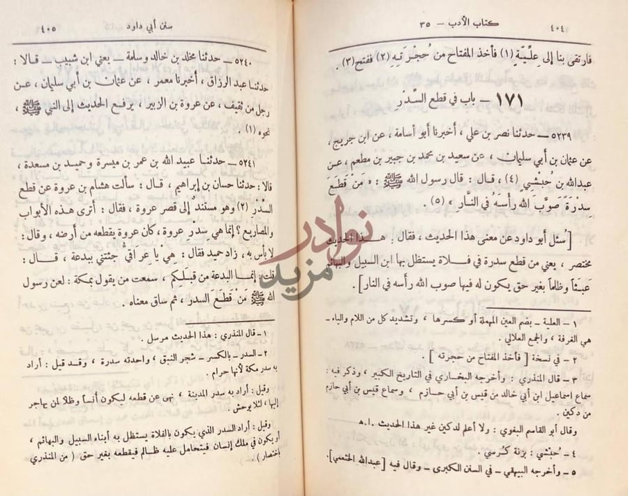 صفحة داخلية كتاب سنن ابي داود باب في قطع