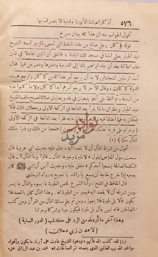 صفحة داخلية كتاب صيانة الانسان عن وسوسة الشيخ دحلان