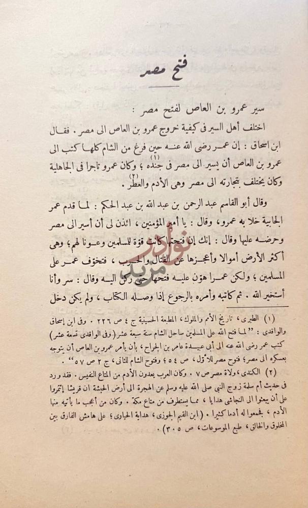 فصل كتاب مصر في عهد الاسلام خواطر في تاريخها ونبذ عن اثارها