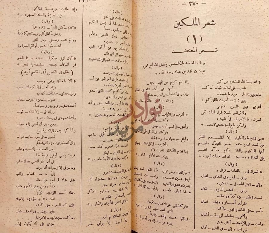 صفحة داخلية كتاب ديوان ابن زيدون رسائله اخباره شعر الملكين