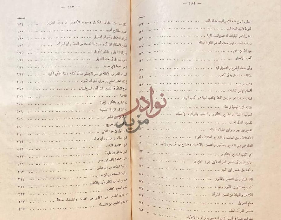 فهرس كتاب الاسرائيليات والموضوعات في كتب التفسير