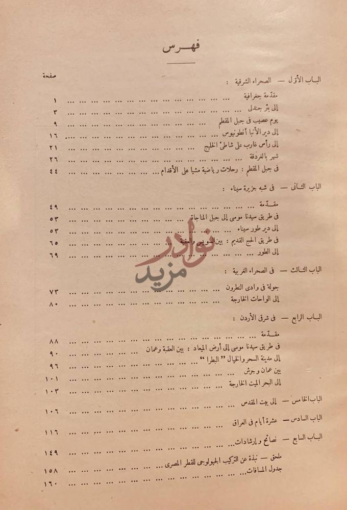 فهرس كتاب من سير الرحلات فهرس