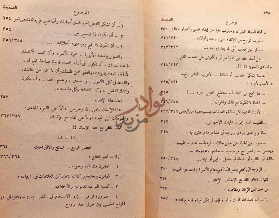 فهرس كتاب اللقاء بين ادم وحواء استكمال صفحة الفهرس