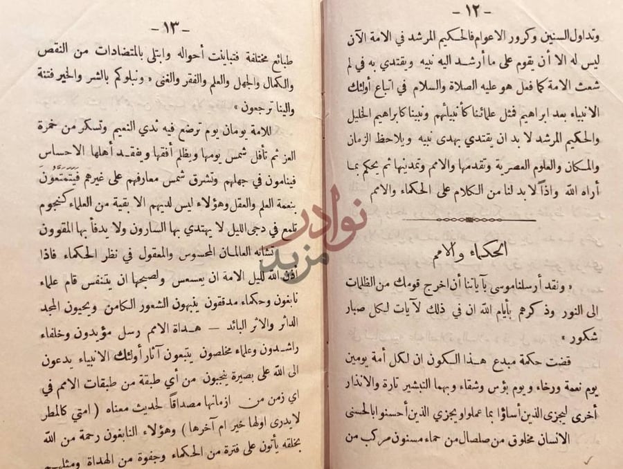 صفحة داخلية كتاب النظام والاسلام الحكماء والامم