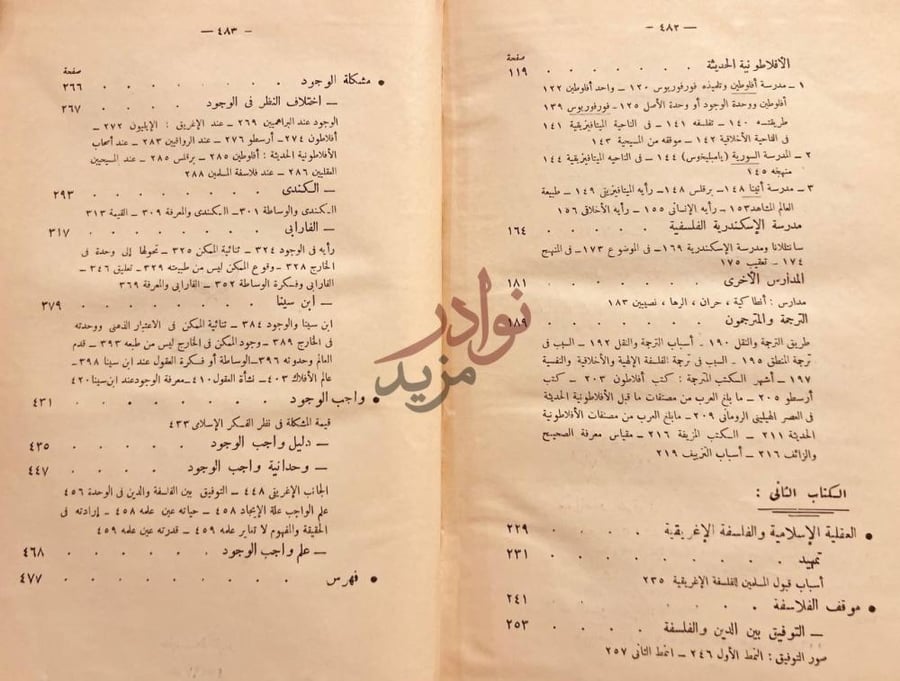 فهرس كتاب الجانب الالهي من التفكير الإسلامي