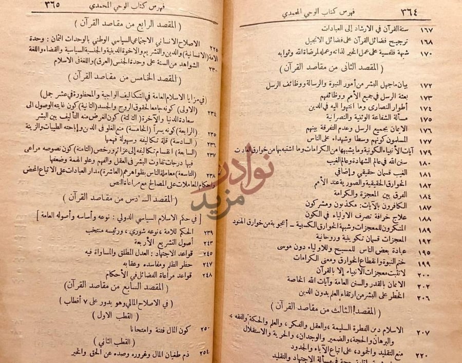 فهرس كتاب الوحي المحمدي فهرس كتاب الوحى