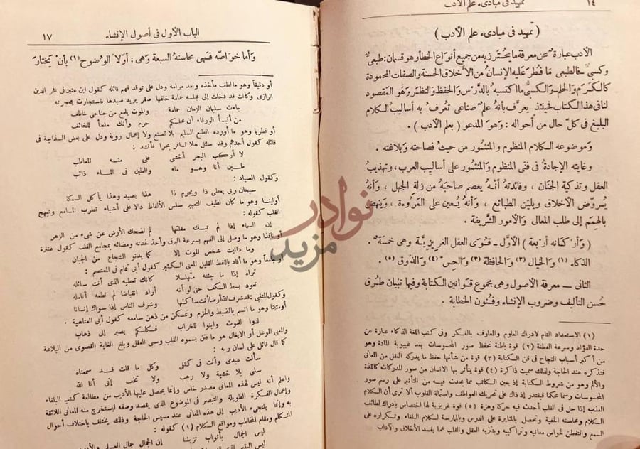 صفحة داخلية كتاب جواهر الادب في ادبيات وانشاء لغة العرب