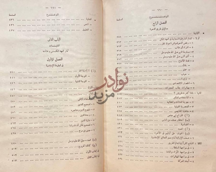 فهرس كتاب الدعوة الاسلامية في عهدها المكى مناهجها وغاياتها