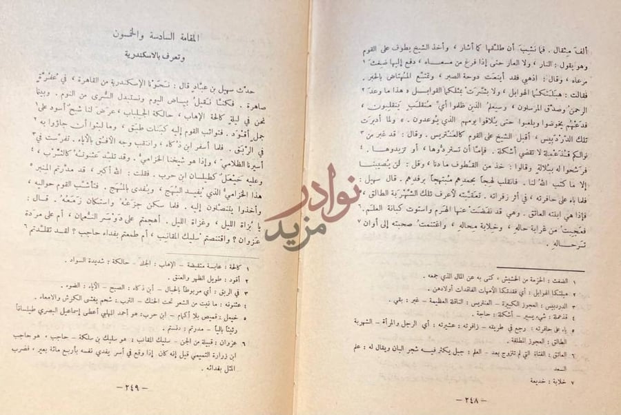صفحة داخلية كتاب مجمع البحرين المقامة السادسة