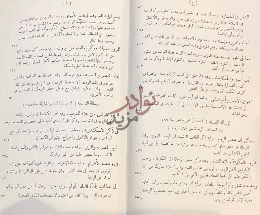 فهرس كتاب حضارة الاسلام في دار السلام ح ط