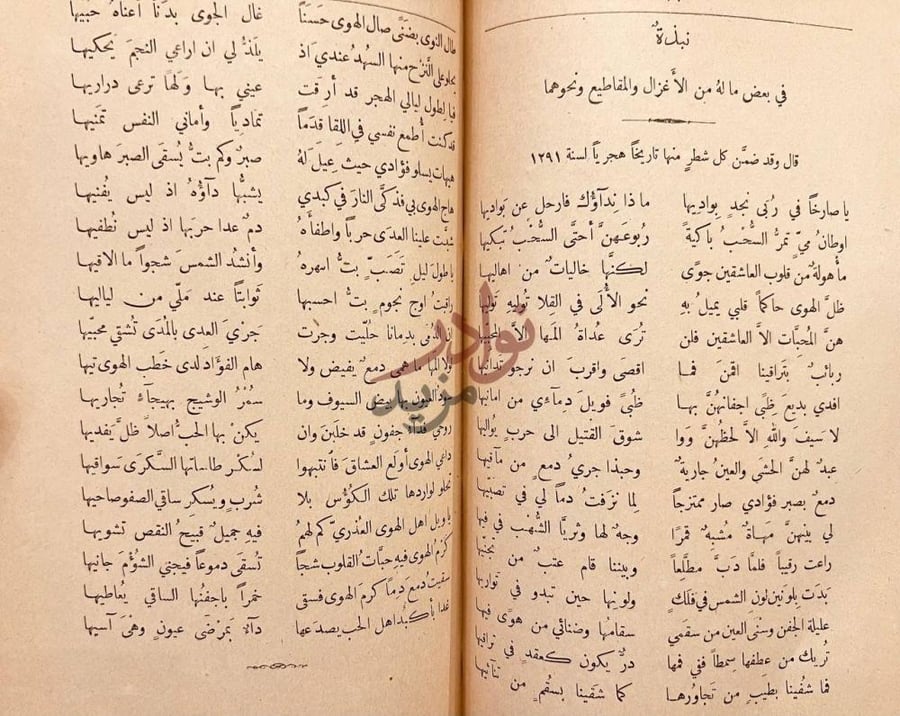 صفحة داخلية كتاب نسمات الاوراق نبذة في بعض ما له