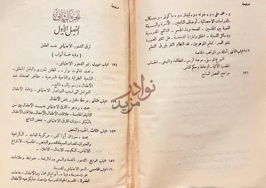 فهرس كتاب الطفل من المهد الي الرشد