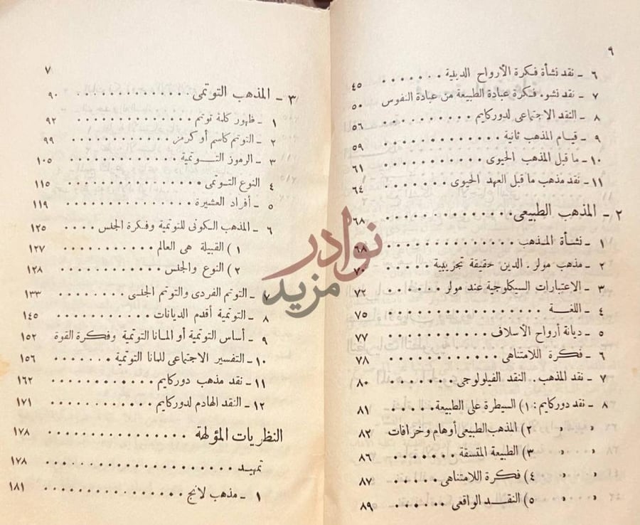فهرس كتاب نشاة الدين النظريات التطورية والمؤهلة