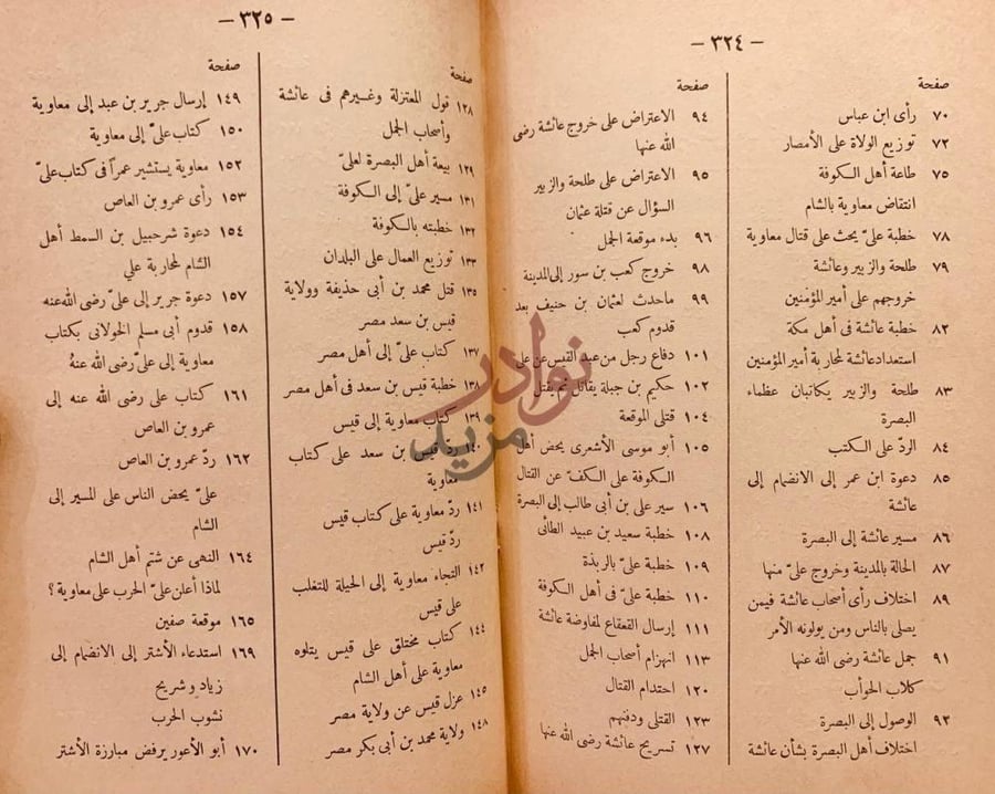كشاف كتاب الامام علي بن ابي طالب رابع الخلفاء الراشدين
