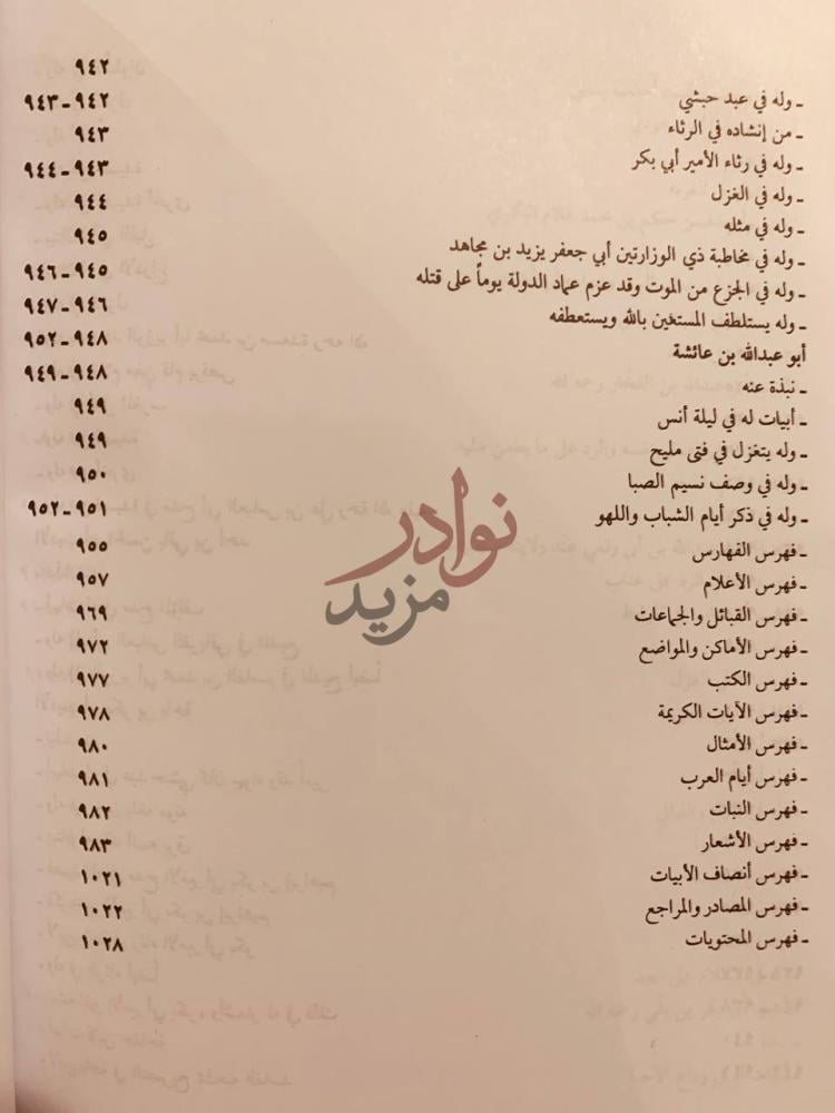 فهرس كتاب قلائد العقيان ومحاسن الاعيان فهرس