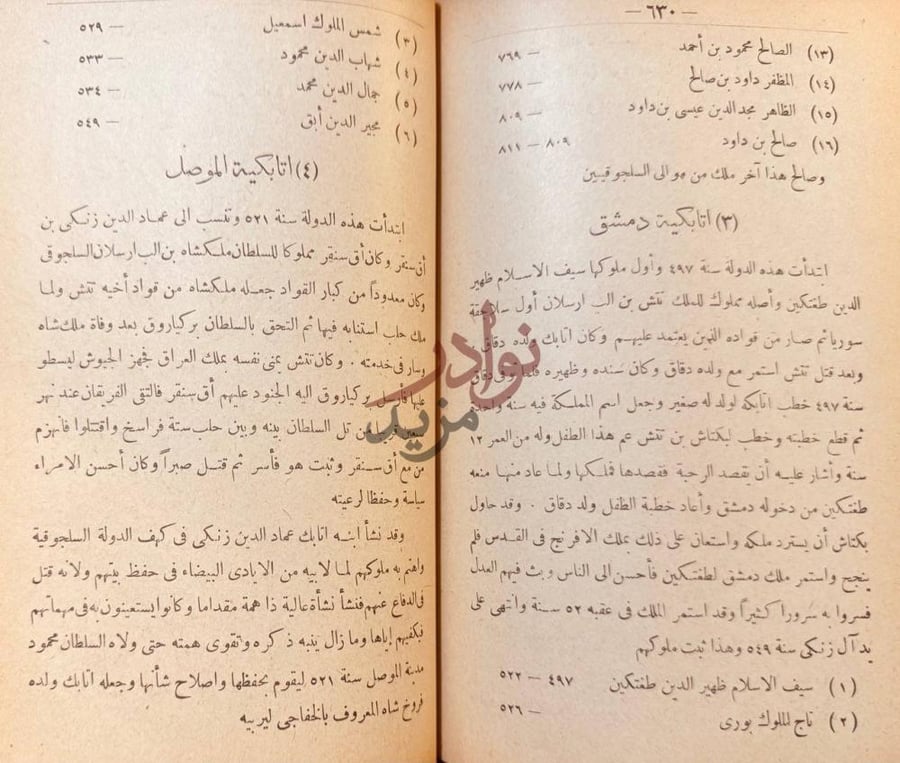 صفحة داخلية كتاب محاضرات تاريخ الامم الاسلامية الدولة