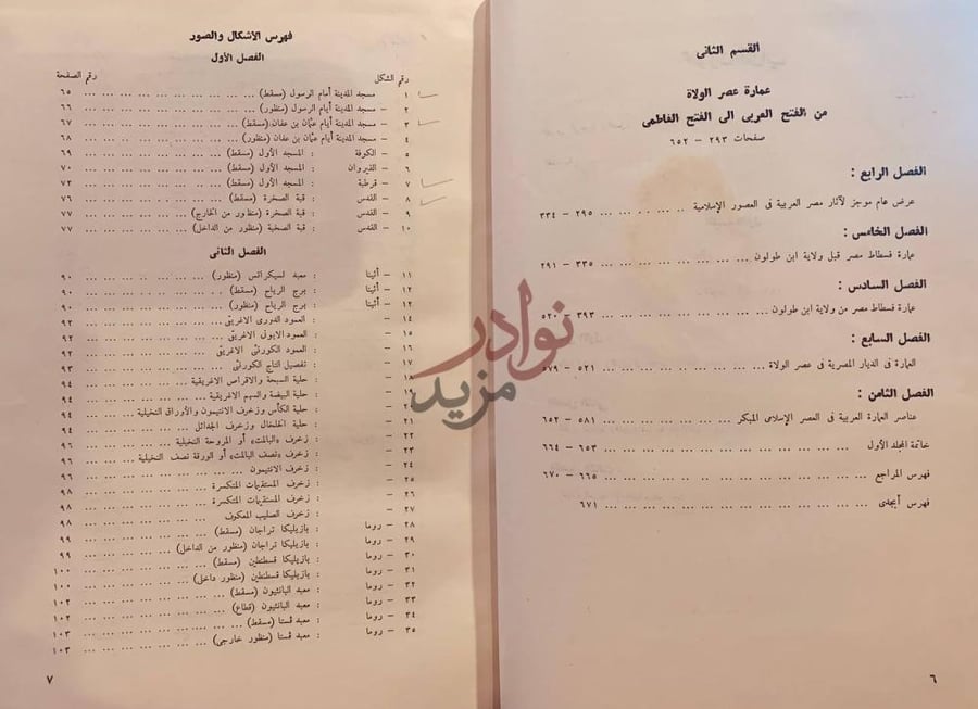 فهرس كتاب العمارة العربية في مصر الاسلامية عصر الولاة
