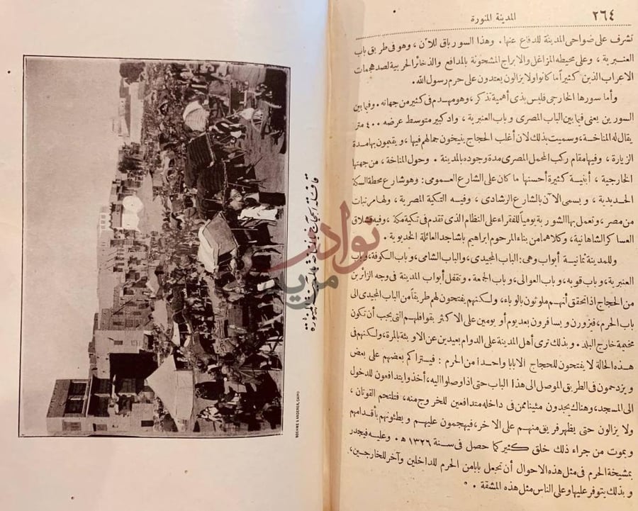 صفحة داخلية كتاب الرحلة الحجازية المدينة المنورة