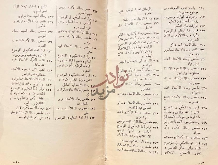 فهرس كتاب الصحافة والادب في مائة عام نهاية فهرس المحتويات