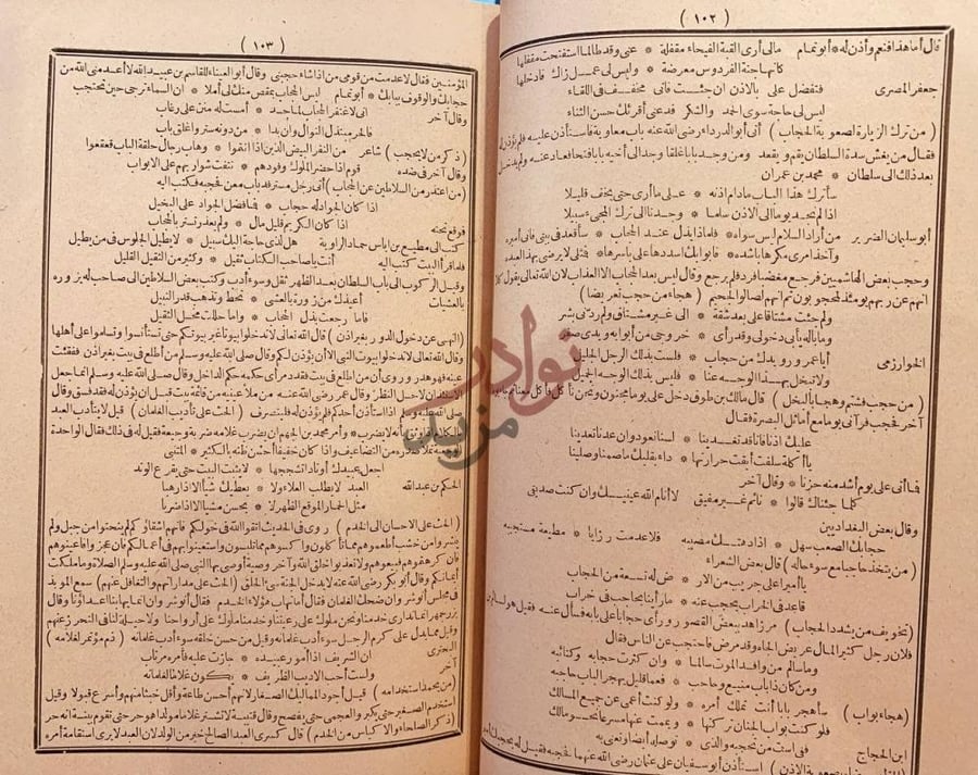 صفحة داخلية كتاب محاضرات الادباء ومحاورات الشعراء والبلغاء