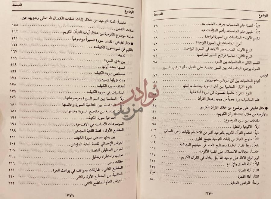 فهرس كتاب مباحث في التفسير الموضوعي الموضوع