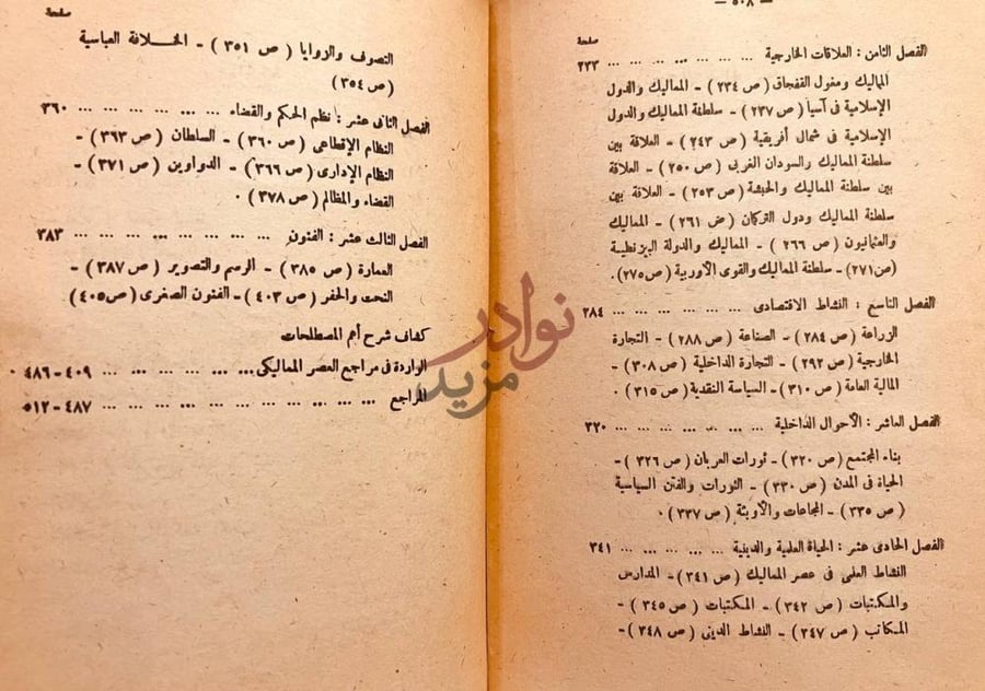 فهرس كتاب العصر المماليكي في مصر والشام فهرس الموضوعات