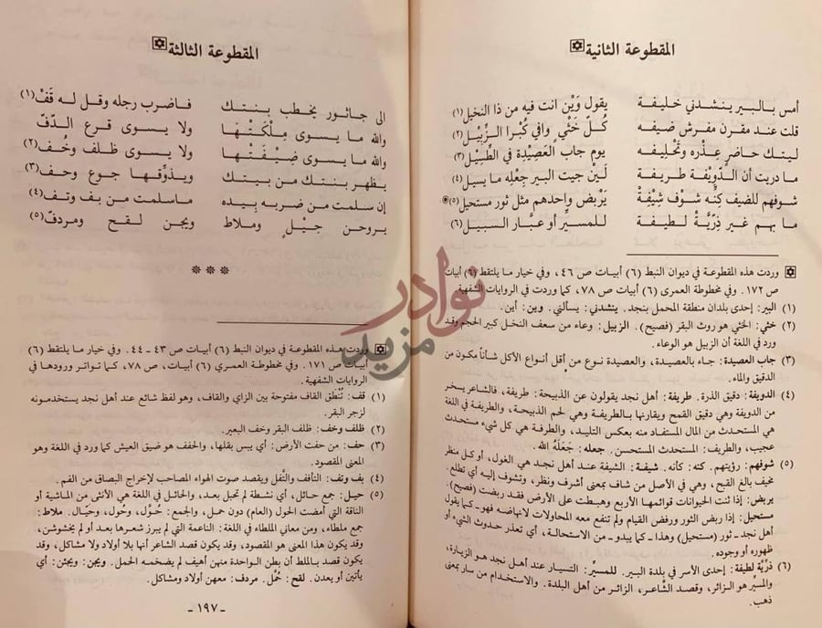 صفحة داخلية كتاب حميدان الشويعر المقطوعة الثانية