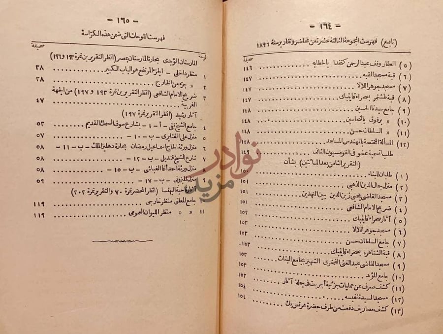فهرس كتاب لجنة حفظ الاثار القديمة العربية المجموعة الثالثة