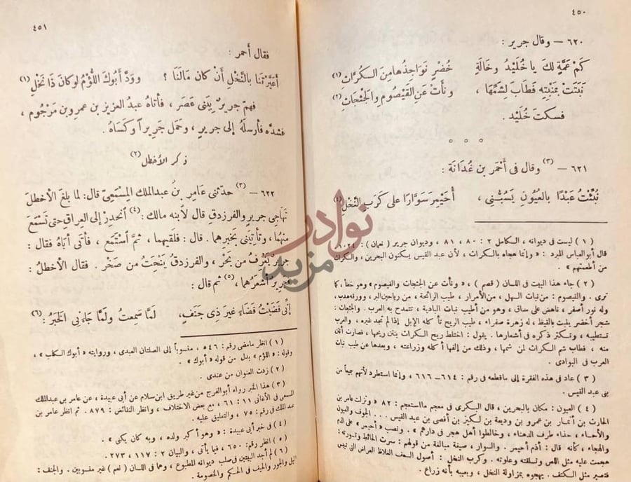 صفحة داخلية كتاب طبقات فحول الشعراء