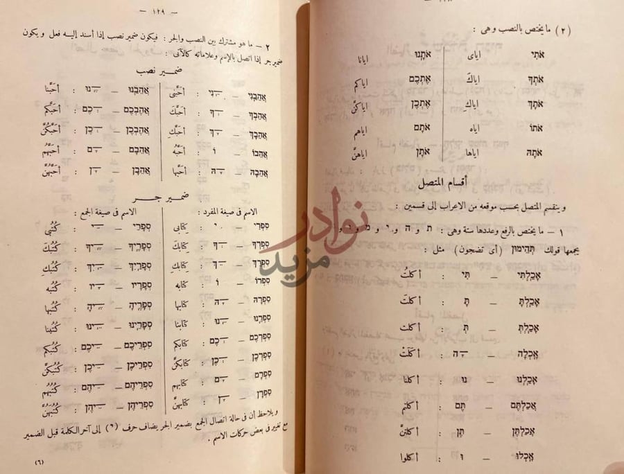 صفحة داخلية كتاب الاساس في الامم السامية ولغاتها وقواعد
