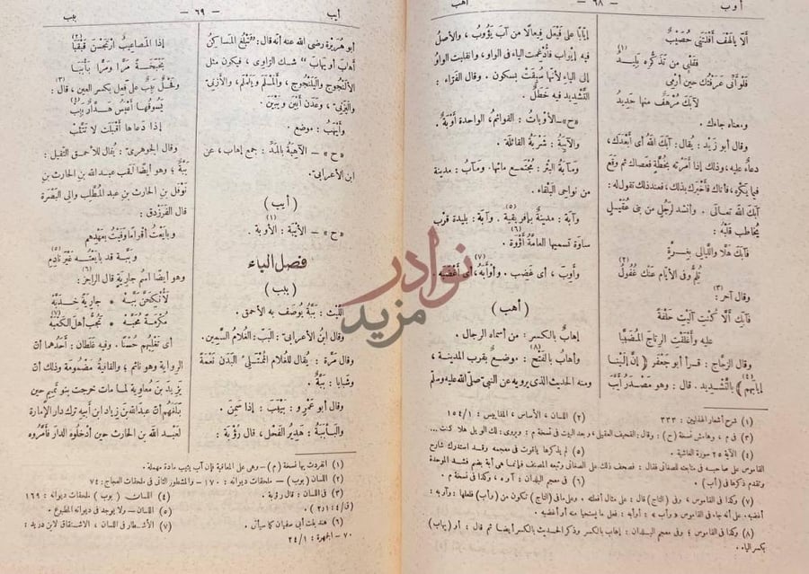 صفحة داخلية كتاب التكملة والذيل والصلة فصل الباء