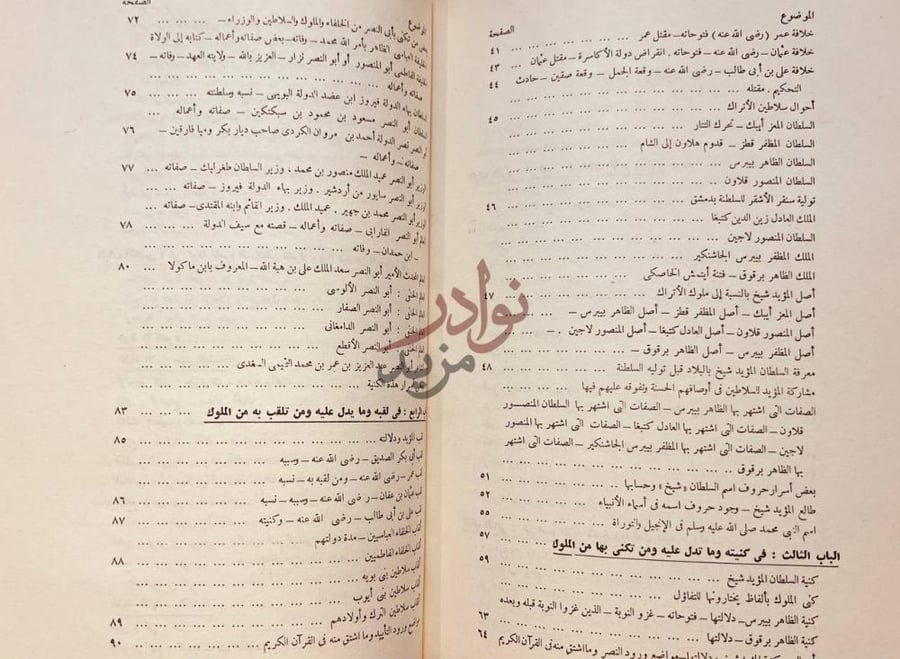 فهرس كتاب السيف المهند في سيرة الملك المؤيد شيخ المحمود