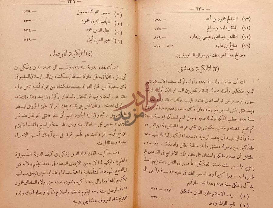صفحة داخلية كتاب محاضرات تاريخ الامم الدولة العباسية