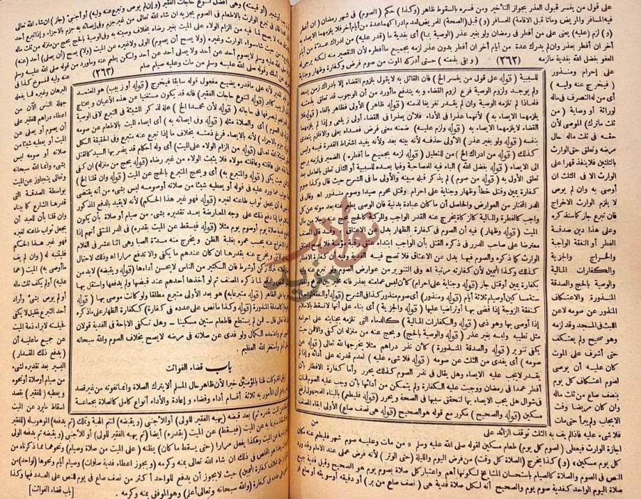 صفحة داخلية كتاب حاشية على مراقي الفلاح شرح نور الايضاح