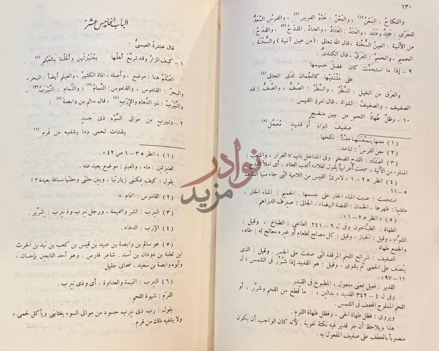صفحة داخلية كتاب المسلسل في غريب لغة العرب الباب الثامن عشر