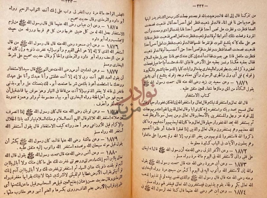 صفحة داخلية كتاب رياض الصالحين من كلام سيد المرسلين