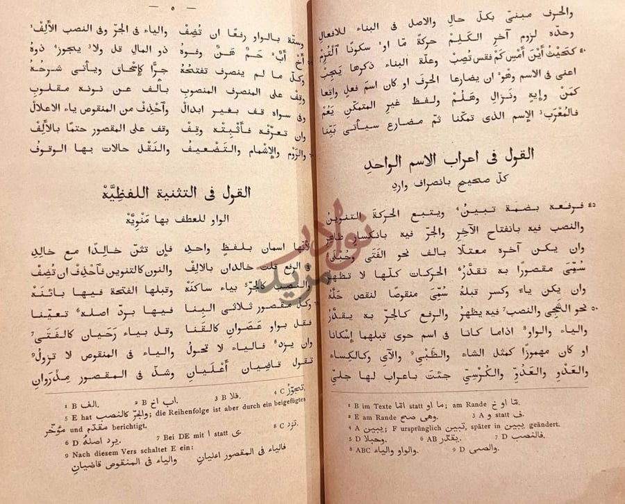صفحة داخلية كتاب الدرة الالفية في علم العربية