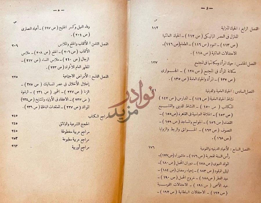 فهرس كتاب المجتمع المصري في عصر سلاطين المماليك